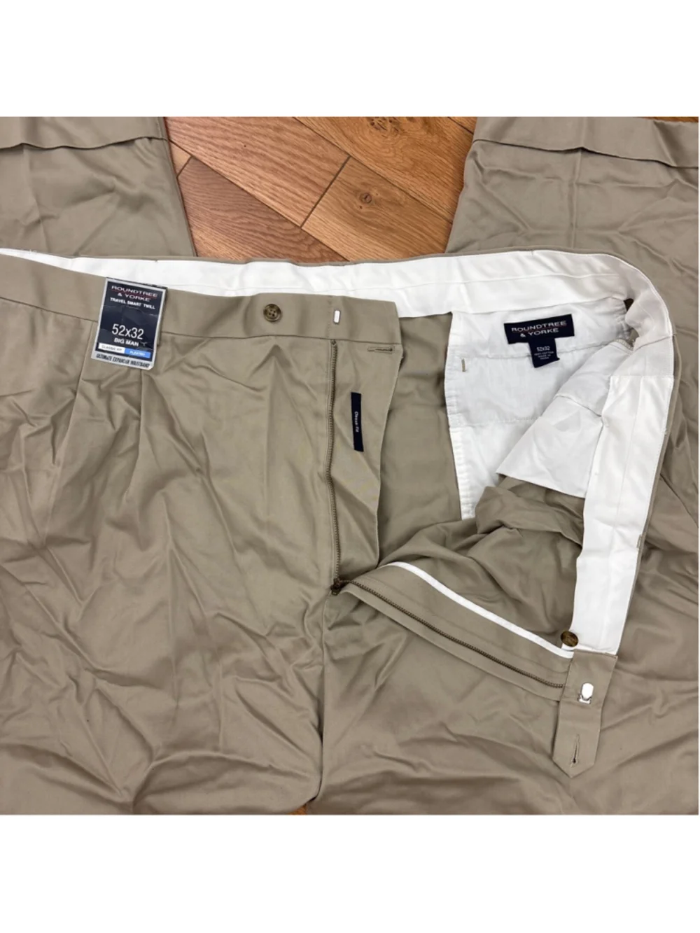 ROUNDTREE & YORKE Beige Chinos & Khakis Waist 52